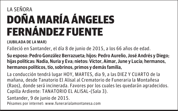 María Angeles Fernández Fuente