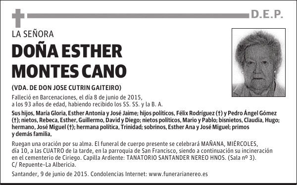 ESTHER MONTES CANO