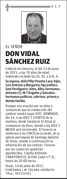 VIDAL SANCHEZ RUIZ