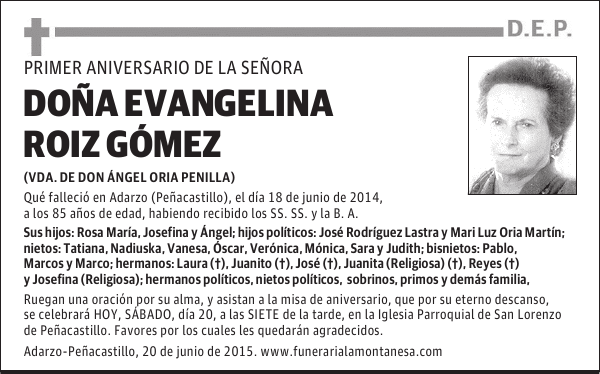 Evangelina Roiz Gómez