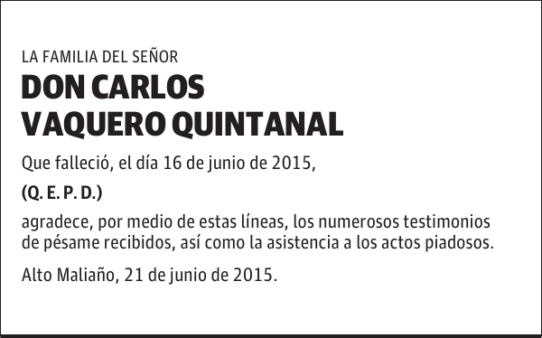 Carlos Vaquero Quintanal
