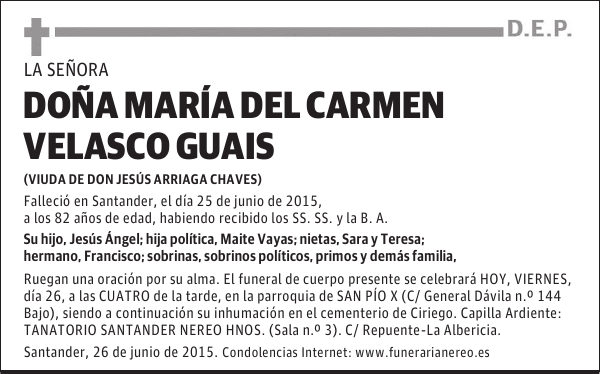 María del Carmen Velasco Guais