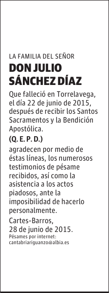JULIO SÁNCHEZ DÍAZ