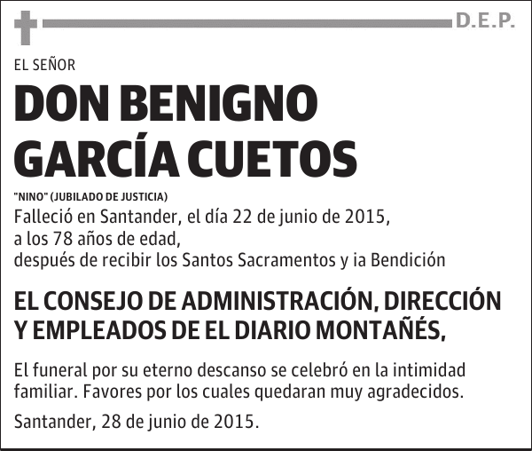 Beningno Garcia Cuestos