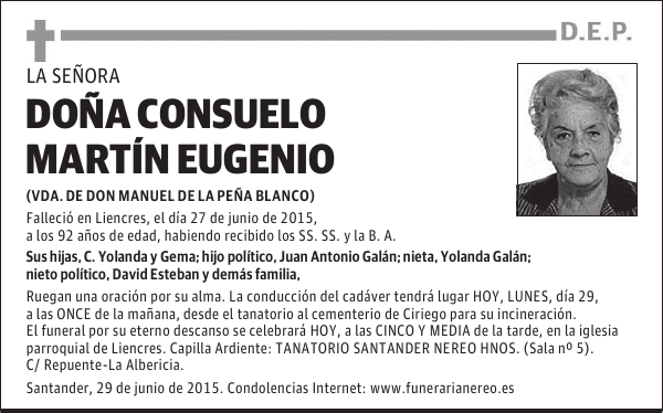 CONSUELO MARTIN EUGENIO