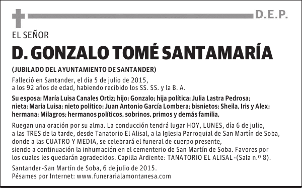 Gonzalo Tomé Santamaría