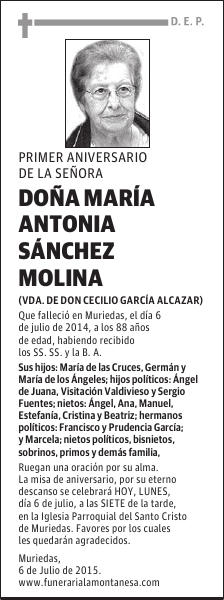 María Antonia Sánchez Molina
