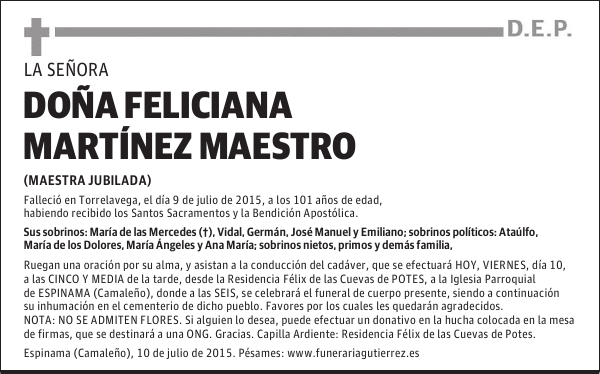 Feliciana Martínez Maestro