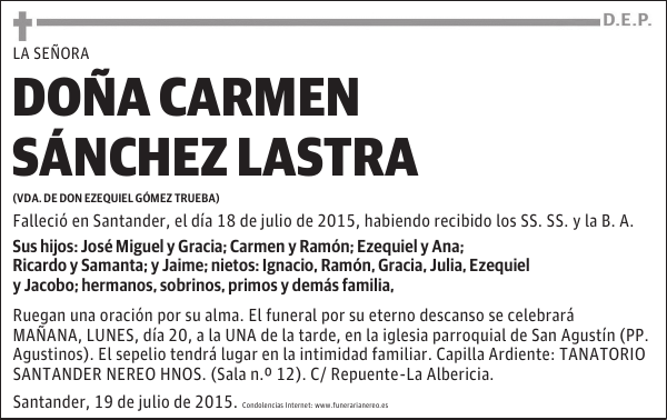 Carmen Sánchez Lastra