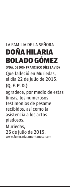 Hilaria Bolado Gómez