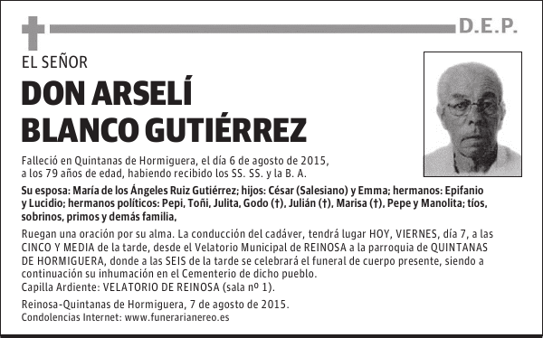 DON ARSELÍ BLANCO GUTIERREZ