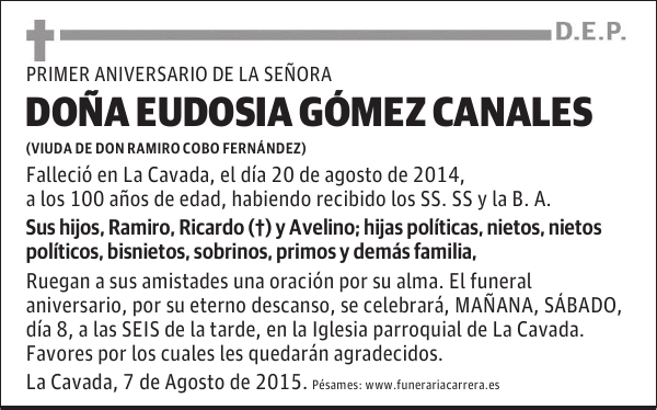 EUDOSIA GOMEZ CANALES