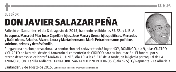 DON JAVIER SALAZAR PEÑA