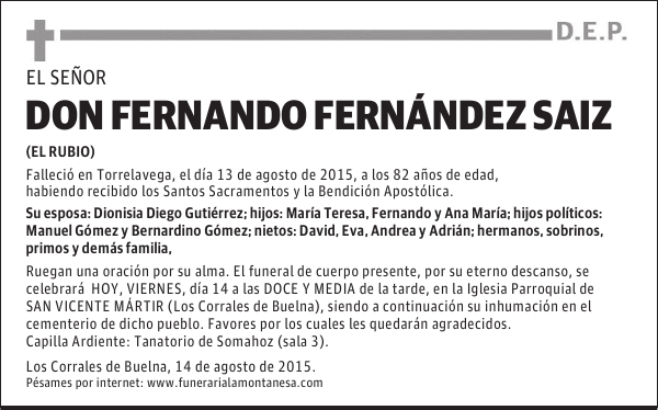 Don Fernando Fernández Saiz