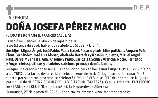 Josefa Pérez Macho