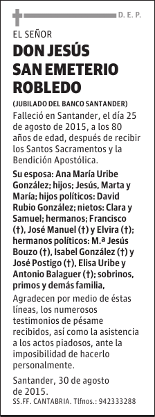 JESÚS SAN EMETERIO ROBLEDO