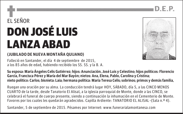 Don José Luis Lanza Abad