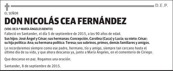 DON NICOLÁS CEA FERNÁNDEZ