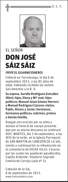 Don José Sáiz Sáiz