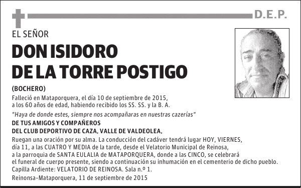 Isidoro de la Torre Postigo