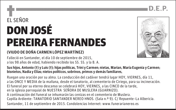 JOSÉ PEREIRA FERNANDES