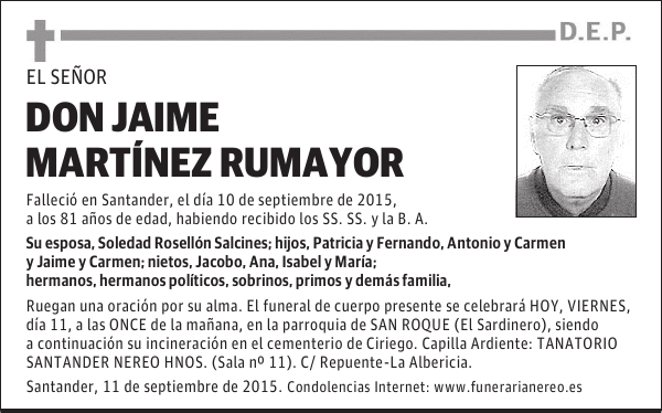 JAIME MARTINEZ RUMAYOR