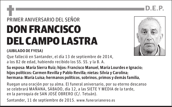 FRANCISCO DEL CAMPO LASTRA