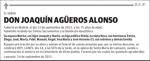 DON JOAQUÍN AGÜEROS ALONSO