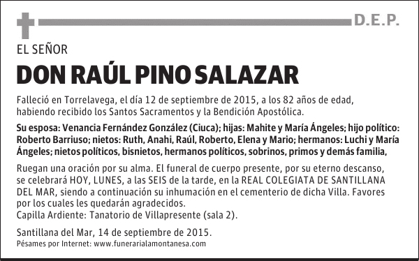 Don Raúl Pino Salazar