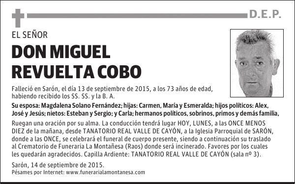 Don Miguel Revuelta Cobo
