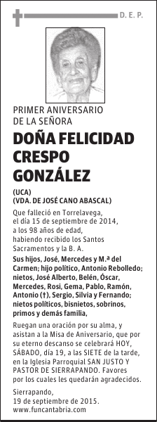 Felicidad Crespo González
