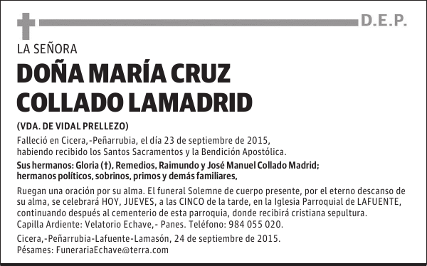 María Cruz Collado Lamadrid