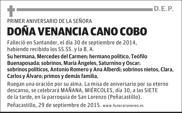 VENANCIA CANO COBO