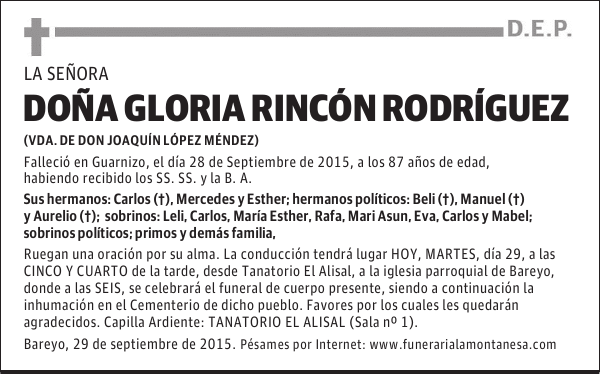 Gloria Rincón Rodríguez