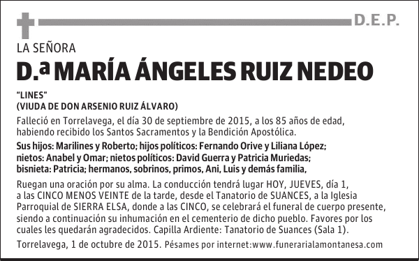 María Ángeles Ruiz Nedeo