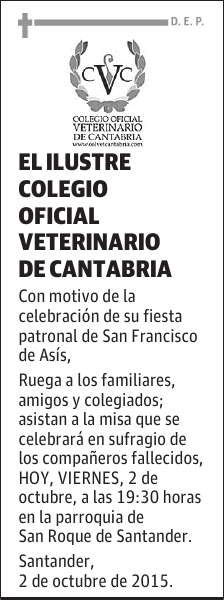 Ilustre Colegio de Veterinarios de Cantabria
