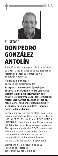 PEDRO GONZÁLEZ ANTOLIN