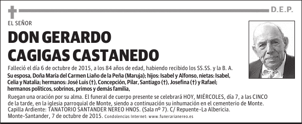 GERARDO CAGIGAS CASTANEDO