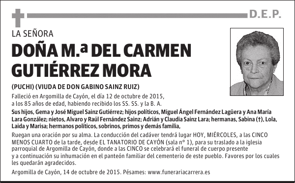 M. DEL CARMEN GUTIÉRREZ MORA