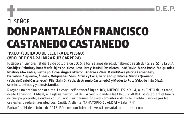 Pantaleón Francisco Castanedo