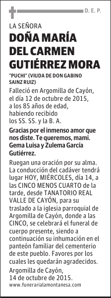 M. DEL CARMEN GUTIÉRREZ MORA