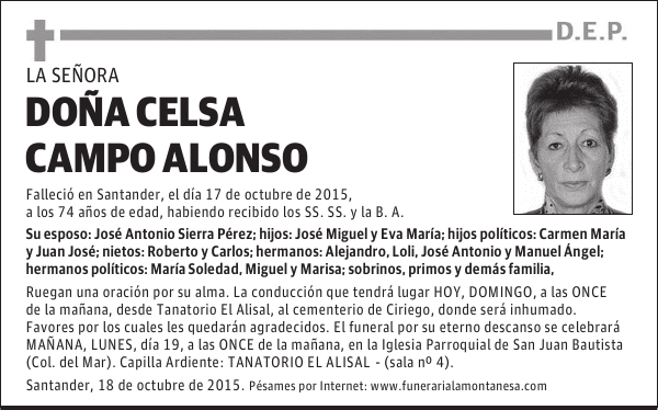 Doña Celsa Campo Alonso