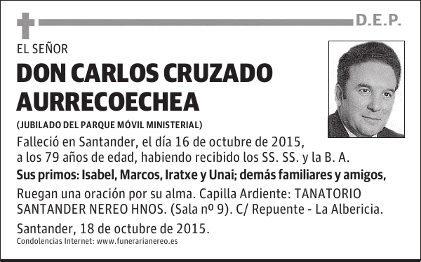 DON CARLOS CRUZADO AURRECOECHEA
