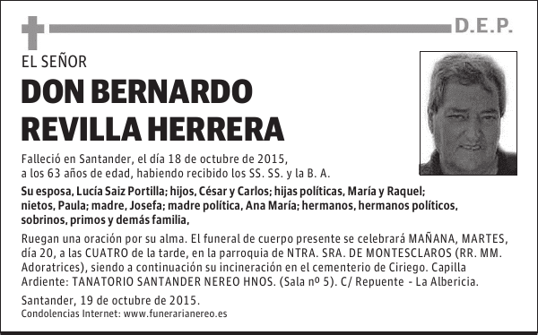 DON BERNARDO REVILLA HERRERA