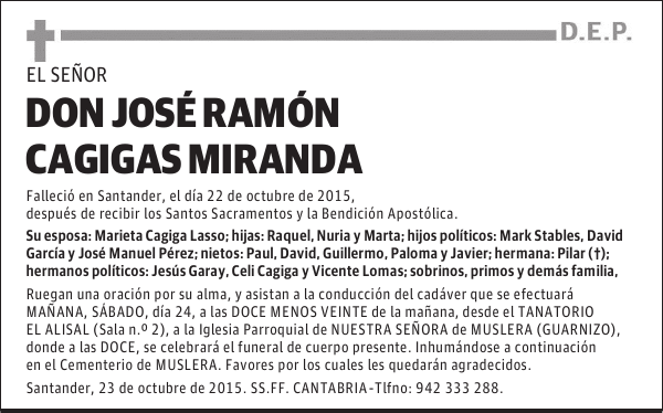 José Ramón Cagigas Miranda