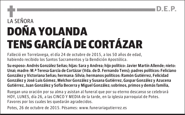 YOLANDA TENS GARCÍA DE CORTÁZAR