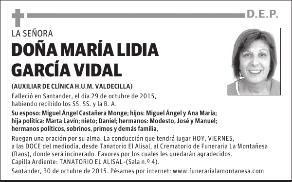 María Lidia García Vidal
