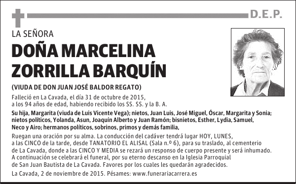Marcelina Zorrilla Barquín