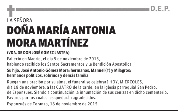 Maria Antonia Mora Martinez