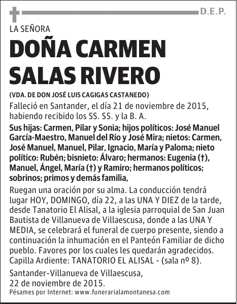 Doña Carmen Salas Rivero